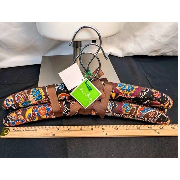 Vera Bradley Other - Vera Bradley ~ Set of 3 ~ Padded Hangers ~Brown Kensington Paisley ~ NEW